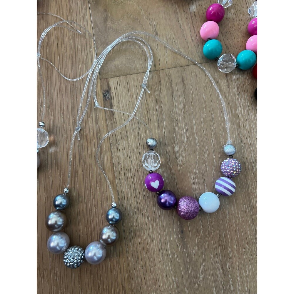Toddler Girls Bubblegum Necklaces Bundle Lot - Picture 8 of 8